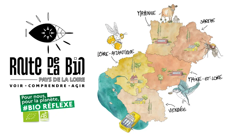 route de la bio logo + carte dep